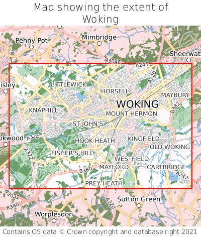 Where is Woking? Woking on a map