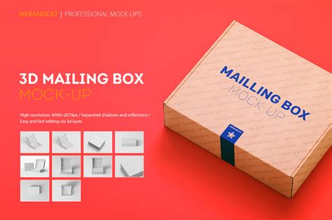 Shipping | Mailing Box Mock-up on Behance