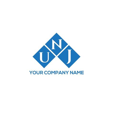 UNJ letter logo design on WHITE background. UNJ creative initials letter logo concept. UNJ ...