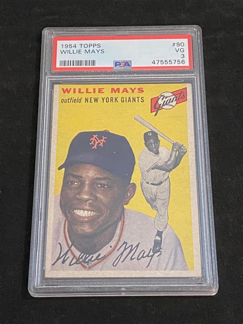 Lot - PSA 3 (VG) 1954 Topps Willie Mays #90 Baseball Card - HOF