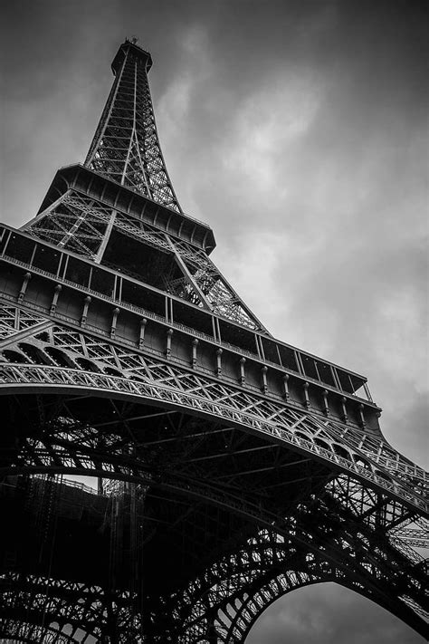 ܓ Tower Eiffel Tower, Paris, France Grayscale graphy Black And White ...