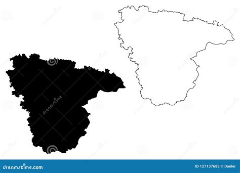 Voronezh Oblast map vector stock vector. Illustration of line - 127137688