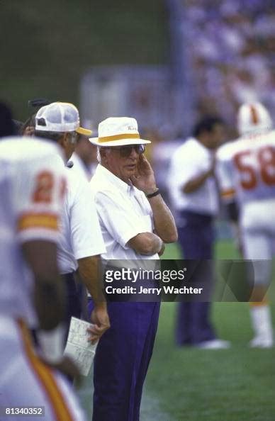 Hall of Fame Game, Tampa Bay Buccaneers coach John McKay during game ...