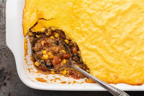 Tamale Pie Recipe With Cheese Cornmeal Topping