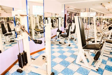 Empty Modern Gym stock image. Image of center, club - 146346115