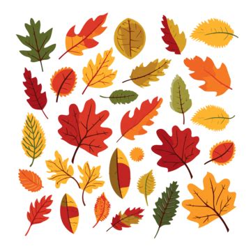 Free Autumn Leaves Clipart Clipart Of Autumn Leaves Set Cartoon Vector, Free Autumn Leaves ...