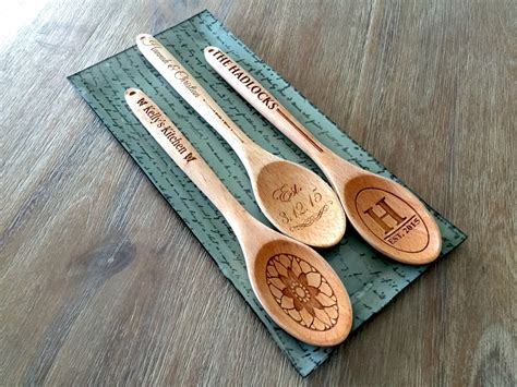 Personalized Decorative Wooden Spoons 3 Designs