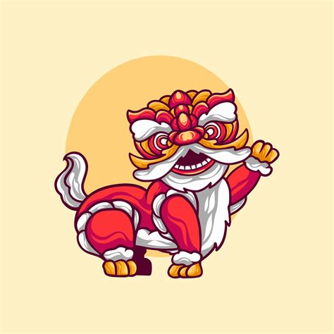 Lion Dance Chinese Illustration 4940152 Vector Art at Vecteezy