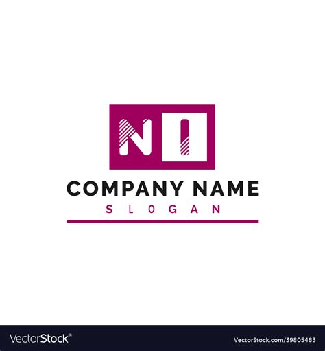 Ni logo design letter logo Royalty Free Vector Image