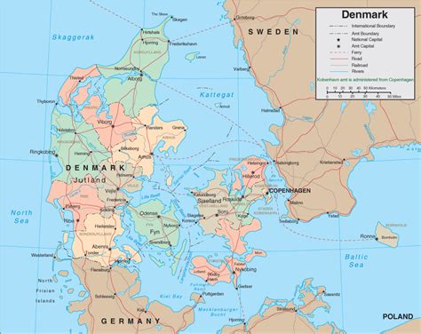 Denmark Map - TravelsFinders.Com