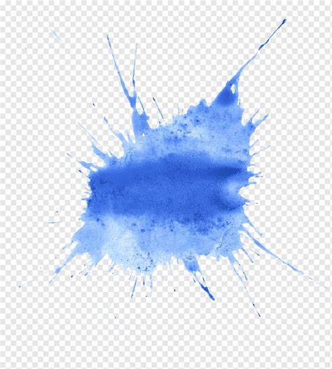 Blue ink splat illustration, Watercolor Blue Watercolor painting, watercolor, splash, computer ...