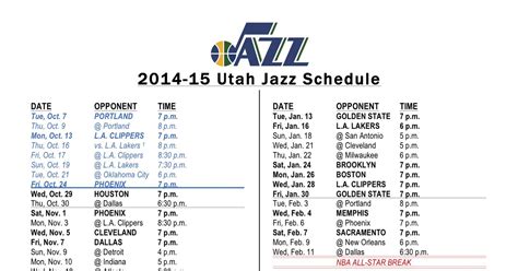 NBA: Jazz release 2014-15 schedule