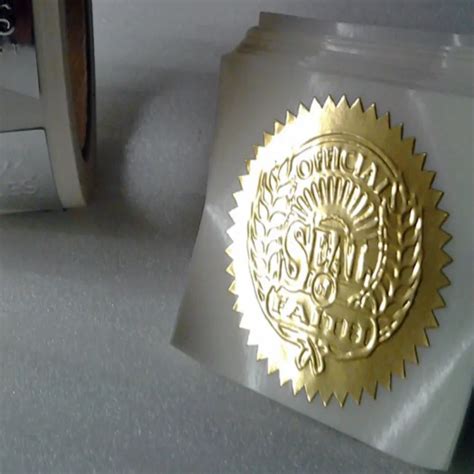 Self Adhesive Golde Foil Label Embossed Foil Seals Gold Foil Sticker - Buy Gold Foil Sticker ...