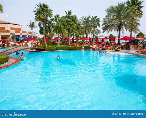 Abu Dhabi, UAE - April 1. 2019. Swimming Pool on Khalidiya Palace ...