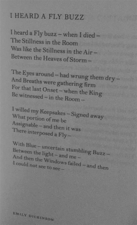 Emily Dickinson- I Heard A Fly Buzz. My 2nd fave ED poem. | Dickinson ...