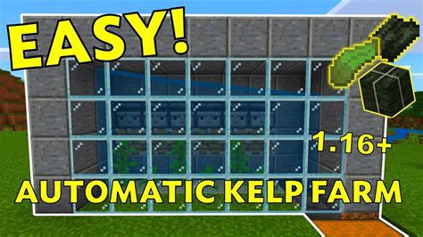 EASIEST Automatic Kelp Farm Tutorial: Minecraft 1.16+ | Minecraft farm, Minecraft automatic farm ...