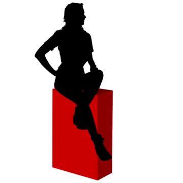 Girl Sitting Down Silhouette Vector PNG, Silhouette Girl Sitting On A Chair White Background ...