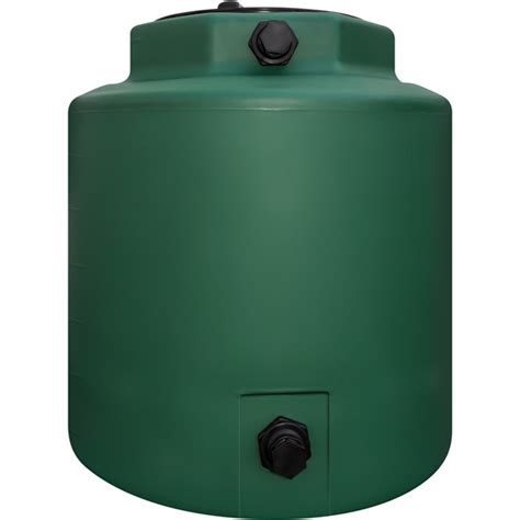 200 Gallon Green Snyder Vertical Water Storage Tank - Rainwater Collection and Stormwater Management