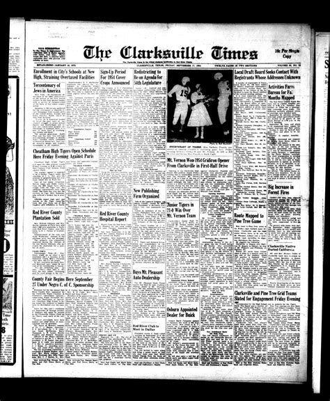 The Clarksville Times (Clarksville, Tex.), Vol. 88, No. 36, Ed. 1 ...