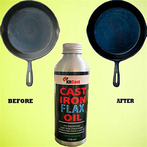 KitCast- Traditional Cast Iron Conditioner or Cast Iron Oil for Cast Iron Cookware Cleaning ...