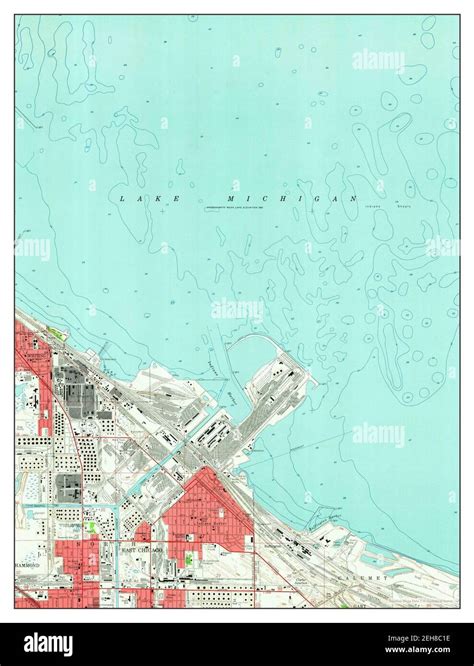 Whiting, Indiana, map 1960, 1:24000, United States of America by Timeless Maps, data U.S ...