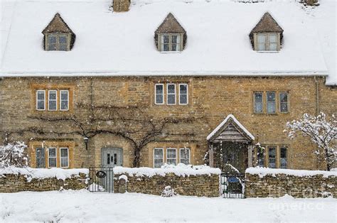 Snowy Winter Cotswold Cottages Photograph by Tim Gainey - Fine Art America