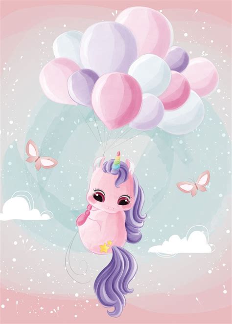 'cute unicorn' Poster by Queensy Collin | Displate in 2021 | Unicorn wallpaper cute, Unicorn ...