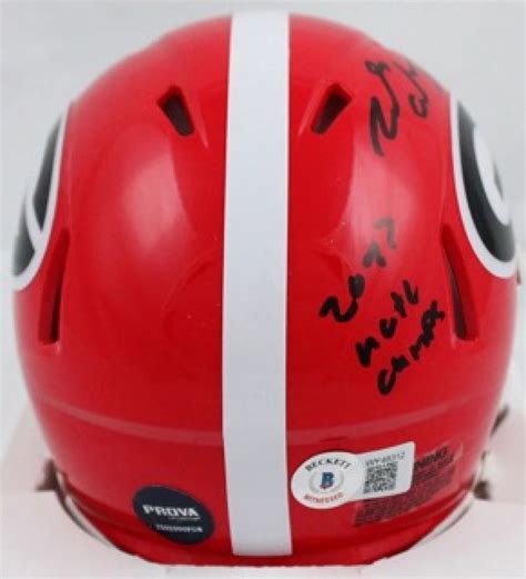 James Cook Signed Georgia Bulldogs Speed Mini Helmet Inscribed "2021 ...