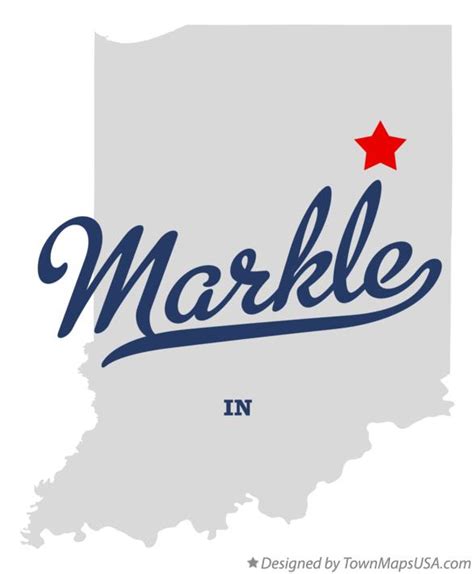 Map of Markle, IN, Indiana