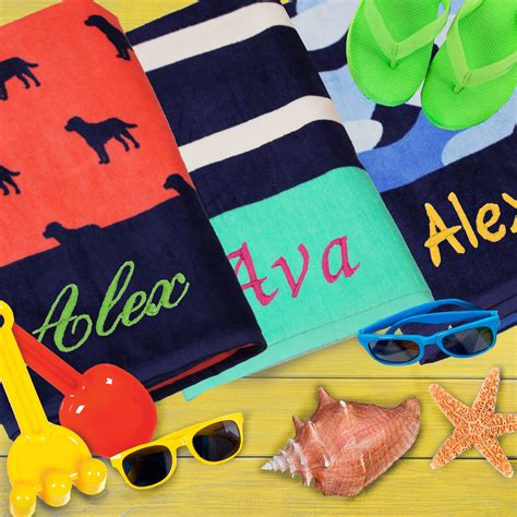 Beach Towels Personalized Custom Beach Towel Monogrammed