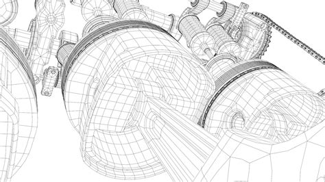 V8 Engine Working Animated 3D Model $250 - .ma .fbx .obj - Free3D