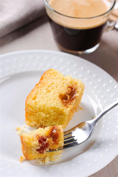 Premium Photo | Brazilian corn cake made with a type of corn flour fuba bolo de fuba selective focus