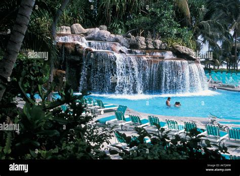 Swimming pool with waterfall Hotel Fairmont Acapulco Princess Acapulco de Ju rez Guerrero Mexico ...