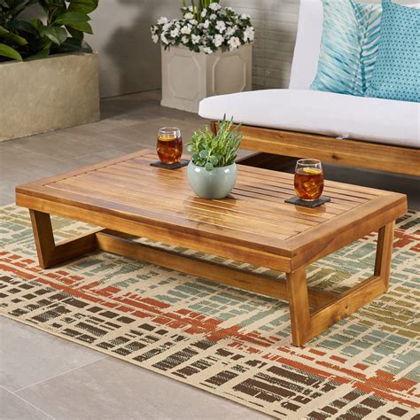 Outdoor Acacia Wood Coffee Table - NH710013 – Noble House Furniture