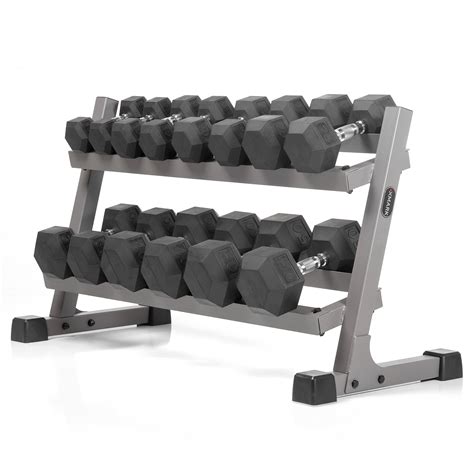 Buy XMark Rubber Hex Dumbbell Weight Sets, 350 lbs to 550 lbs Dumbbell ...