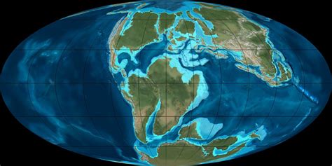 Mollewide [Oval-Globe] Plate Tectonic Map of the Earth from the Early ...