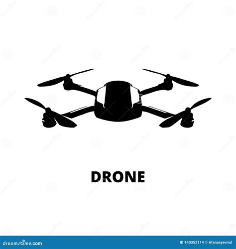 Quadcopter Icon. Drone Concept Symbol Design Isolated on White Background Stock Vector ...