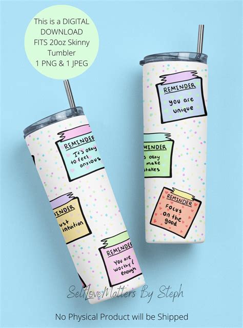 20oz Skinny Tumbler Sublimation Designs, Inspirational Tumbler PNG ...