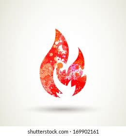 Vector Illustration Abstract Fire Icon Stock Vector (Royalty Free ...