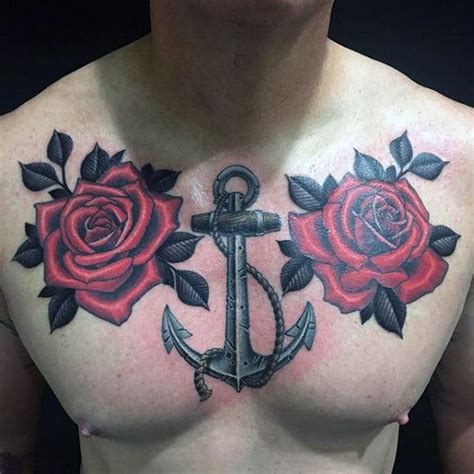 40 Anchor Chest Tattoo Designs For Men - Nautical Ideas