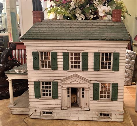 Antique American Colonial Doll House w Furnishings | Doll houses for sale, Doll house, Antique ...