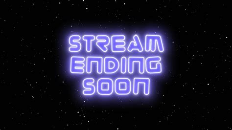 Stream ending soon glow animation text 22514901 Stock Video at Vecteezy