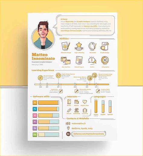 Infographic Resume Template Free Of 20 Best Free Resume Cv Templates In ...