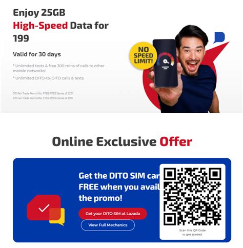 DITO 25GB High-Speed Data Promo: 30 days Unli SMS and Calls for P199