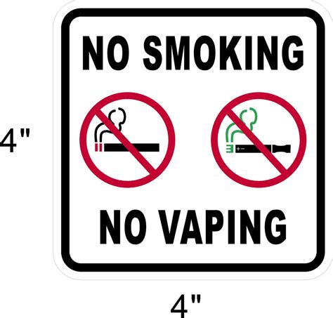 No Smoking No Vaping Sticker - SafetyKore