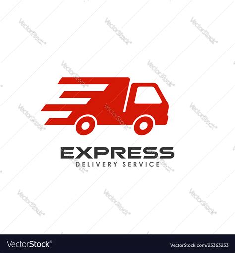 Express delivery services logo design courier Vector Image