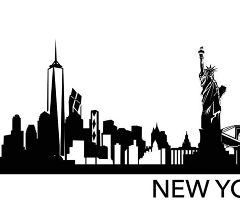 New York City Skyline Print NYC Skyline NYC Silhouette | Etsy