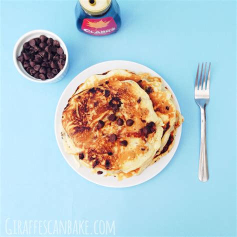 Chocolate Chip Cake Batter Pancakes |A Tipsy Giraffe