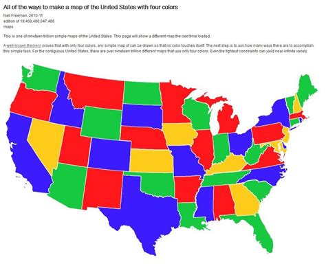 United States Colored Map