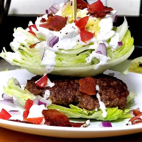 Wedge Salad Burger Keto Friendly Recipe - Sweet Savant